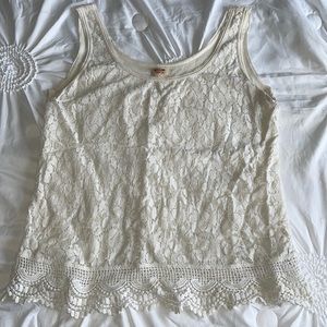 Off white lace tank top